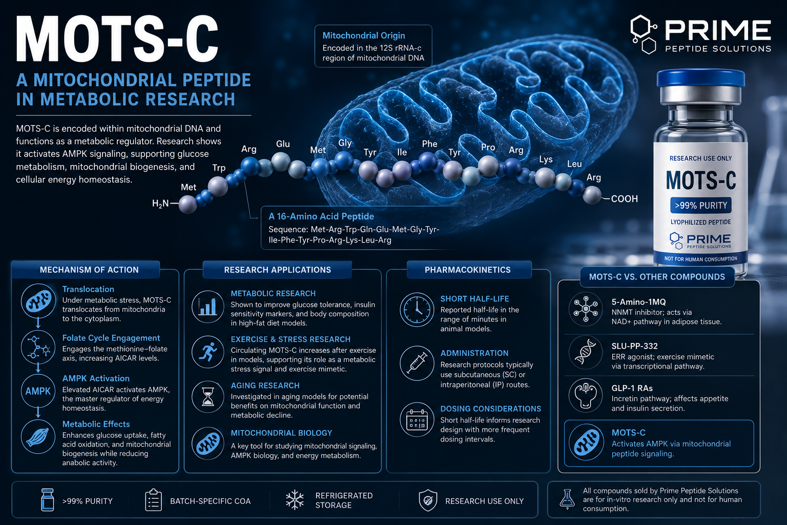 MOTS-C: A Mitochondrial Peptide in Metabolic Research